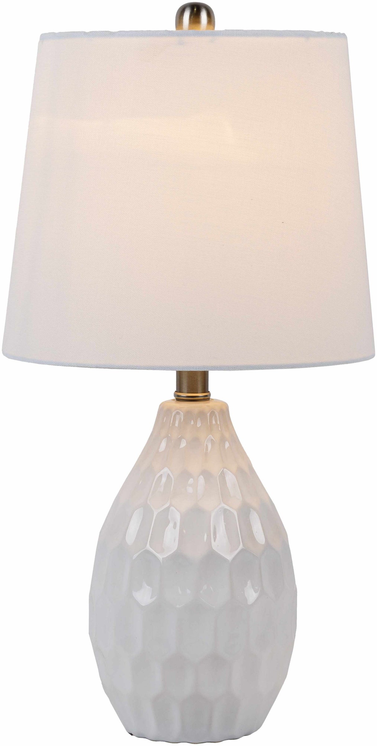 Taguig White Ceramic Table Lamp-Lighting-Parc Decor