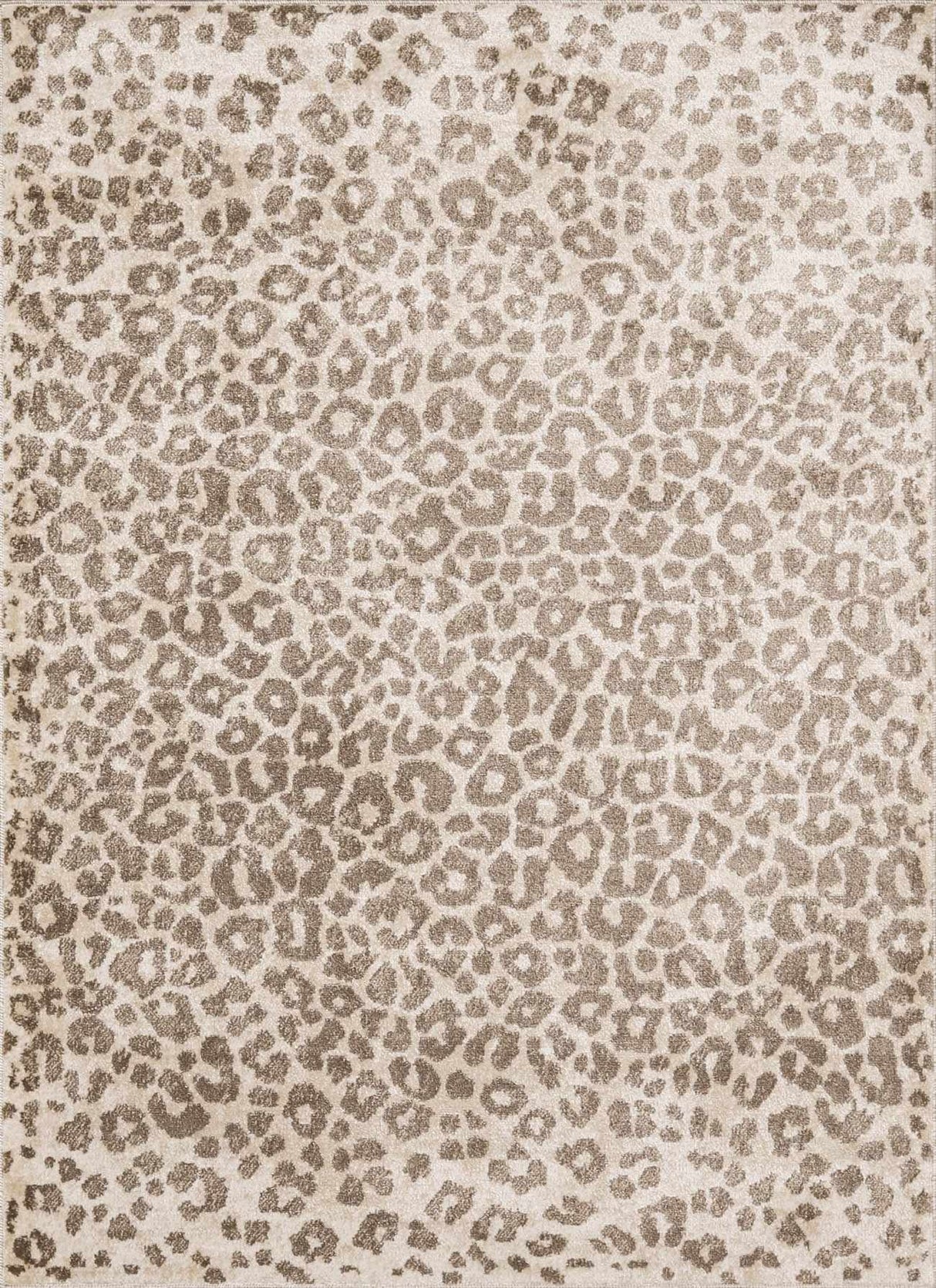 Tan Bonhill Leopard Print Area Rug-Rugs-Parc Decor