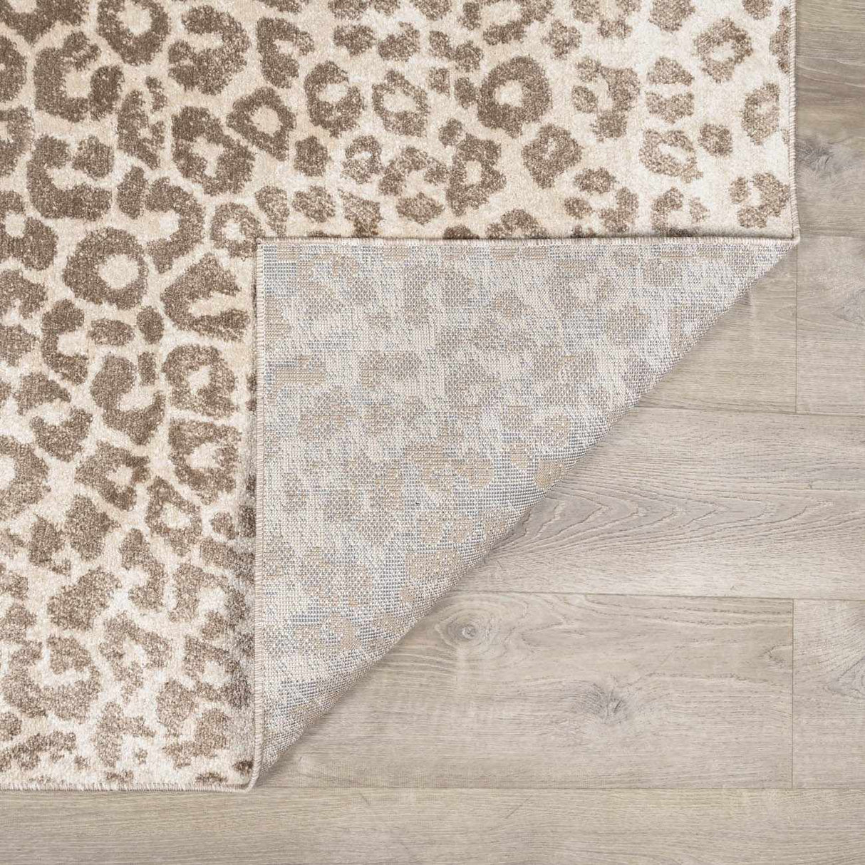 Tan Bonhill Leopard Print Area Rug-Rugs-Parc Decor