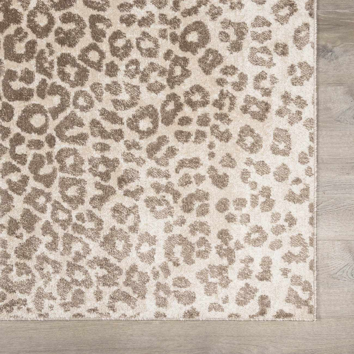 Tan Bonhill Leopard Print Area Rug-Rugs-Parc Decor