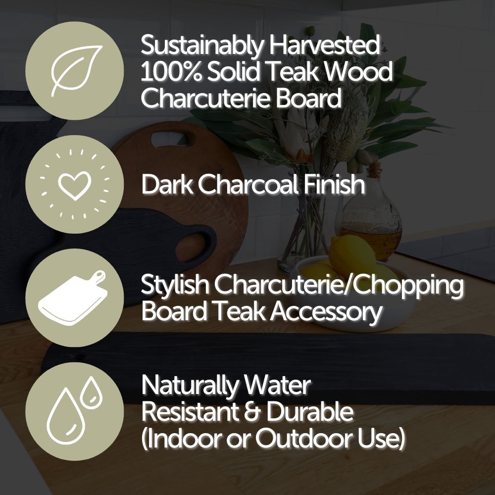Teak Charcuterie/Cutting Board-Cutting Board-Parc Decor