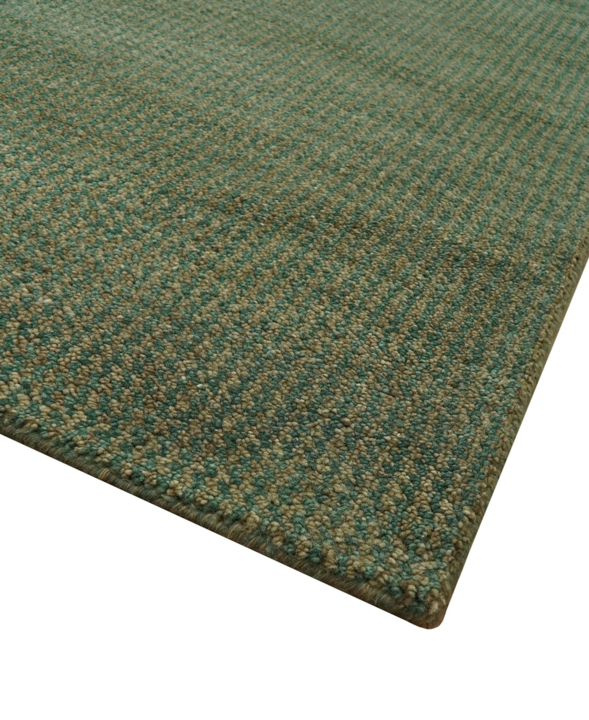 Teal and Brown Modern Contemporary Design Custom Made wool Rug