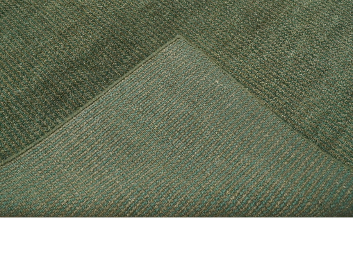Teal and Brown Modern Contemporary Design Custom Made wool Rug
