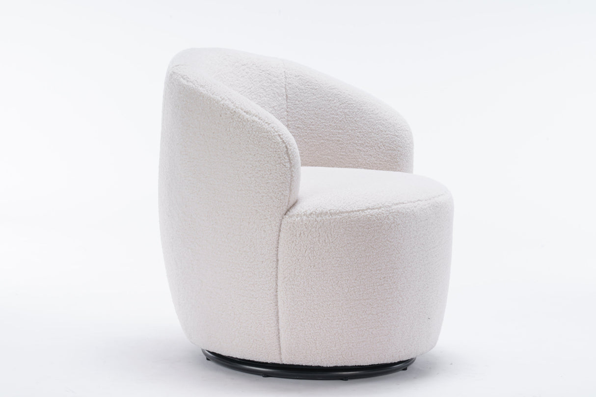 Teddy Swivel Barrel Accent Armchair Chair-Living Room-Parc Decor