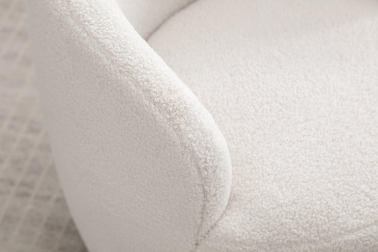 Teddy Swivel Barrel Accent Armchair Chair-Living Room-Parc Decor