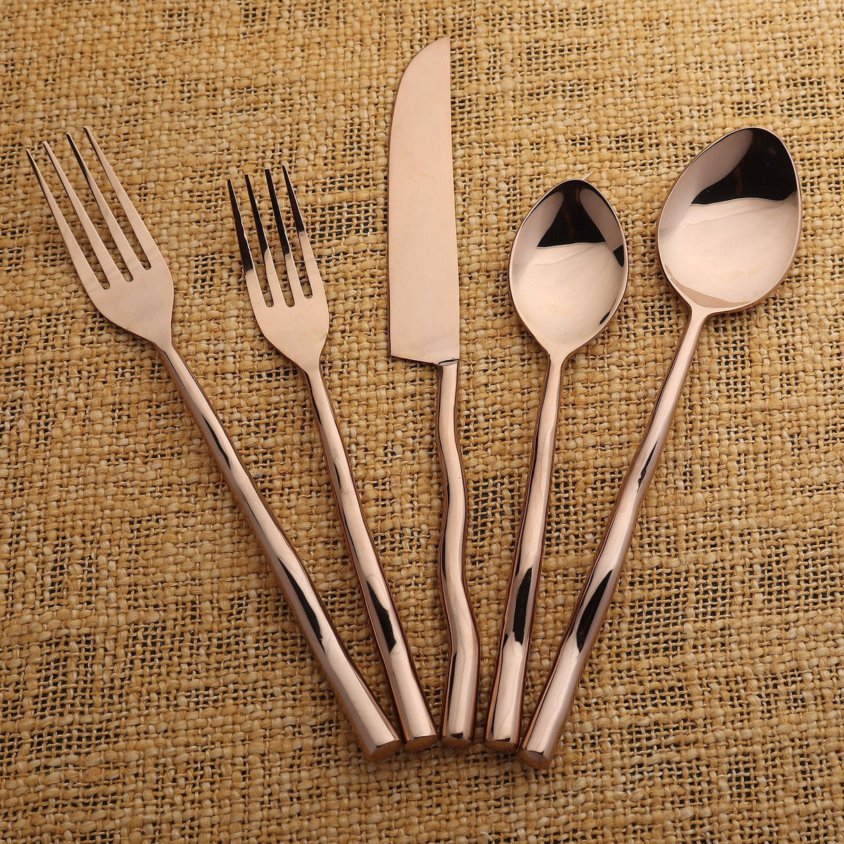 Tedpole PVD Flatware, 5-Pc. Place Setting-flatware set-Parc Decor