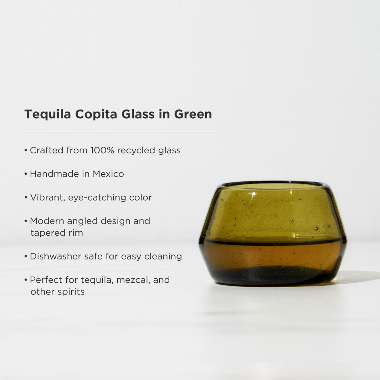 Tequila Copita Glass in Green-product_type::specialty_shot_glasses-Parc Decor
