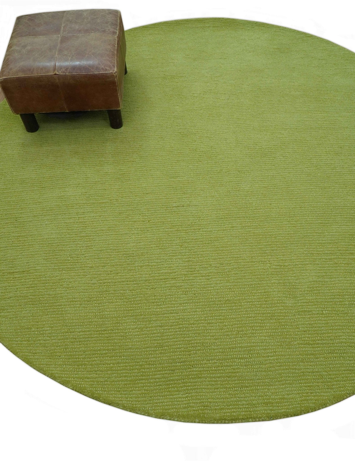 Terra Custom Made Modern Solid Design Green Hand Tufted Wool Rug
