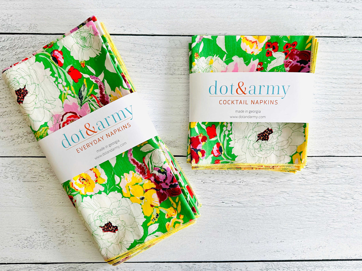 Terrace Garden Cloth Napkins, set of four-Cloth Napkins-Parc Decor