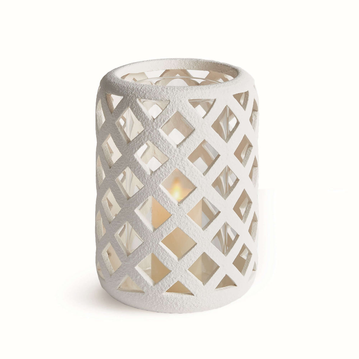 Terracotta Hurricane Candle Holder with Glass Insert-Candle Holder-Parc Decor