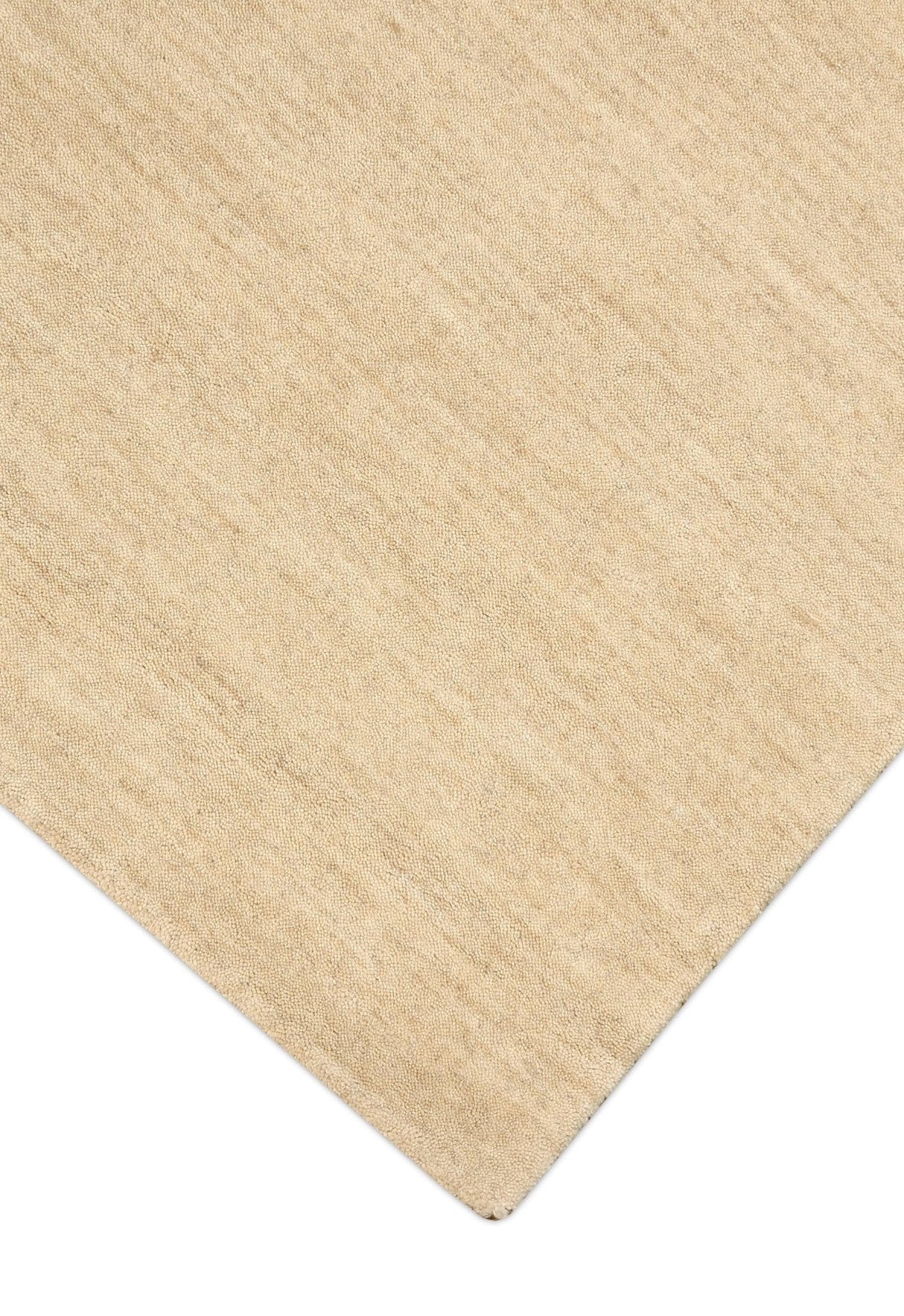 Terrain Hand Loomed Modern Beige Solid Design Wool Area Rug