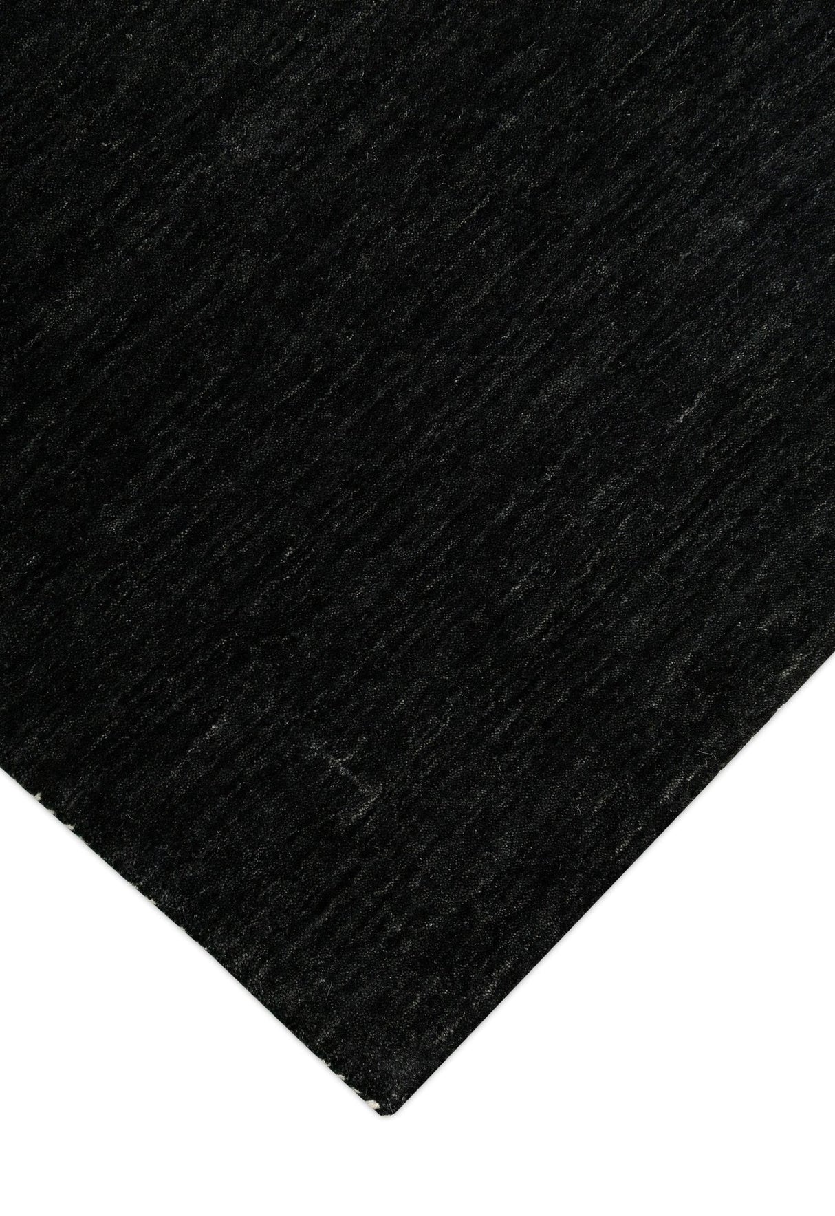 Terrain Hand Loomed Modern Charcoal Solid Design Wool Area Rug