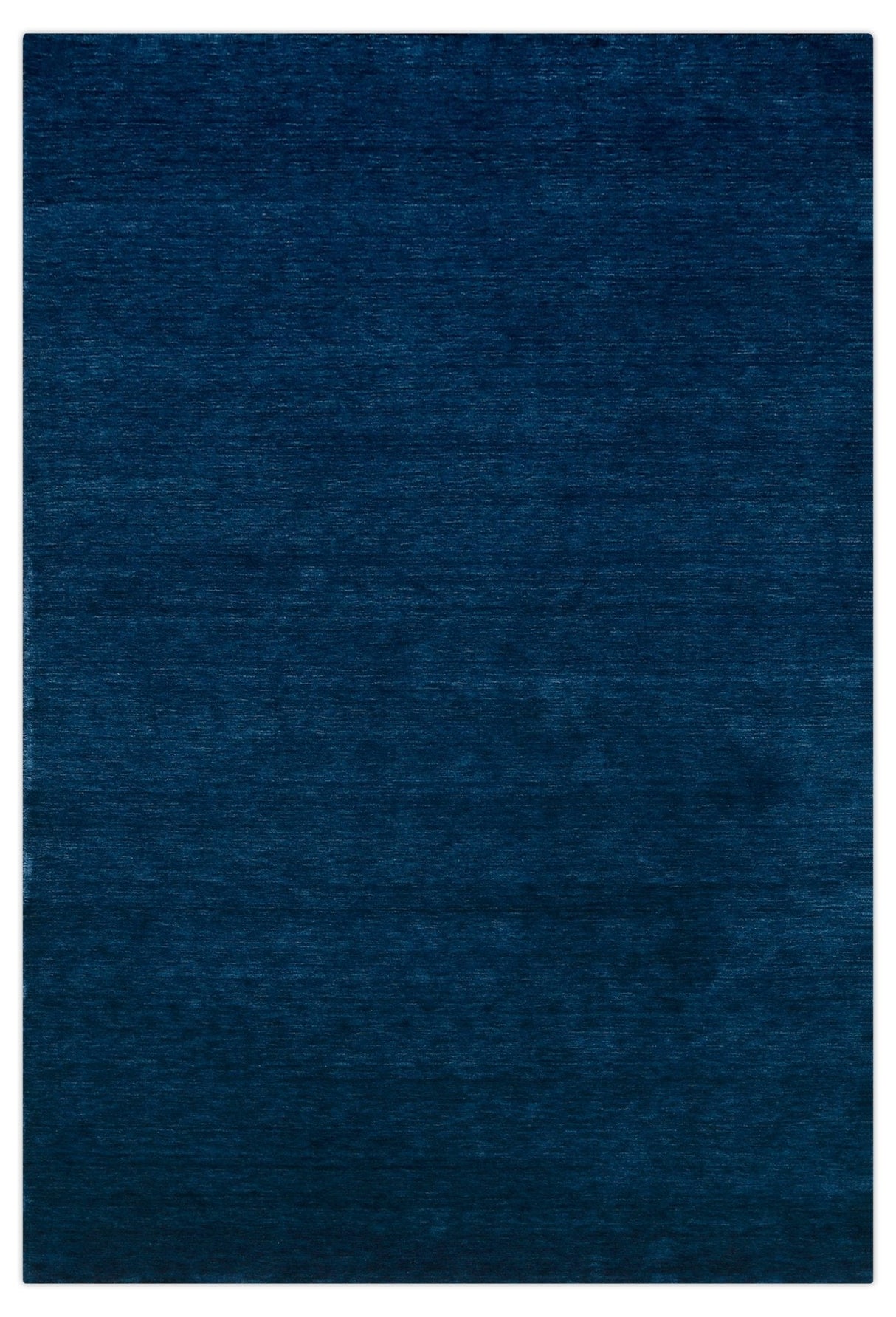 Terrain Modern Blue Solid Design Hand Loomed Wool Area Rug