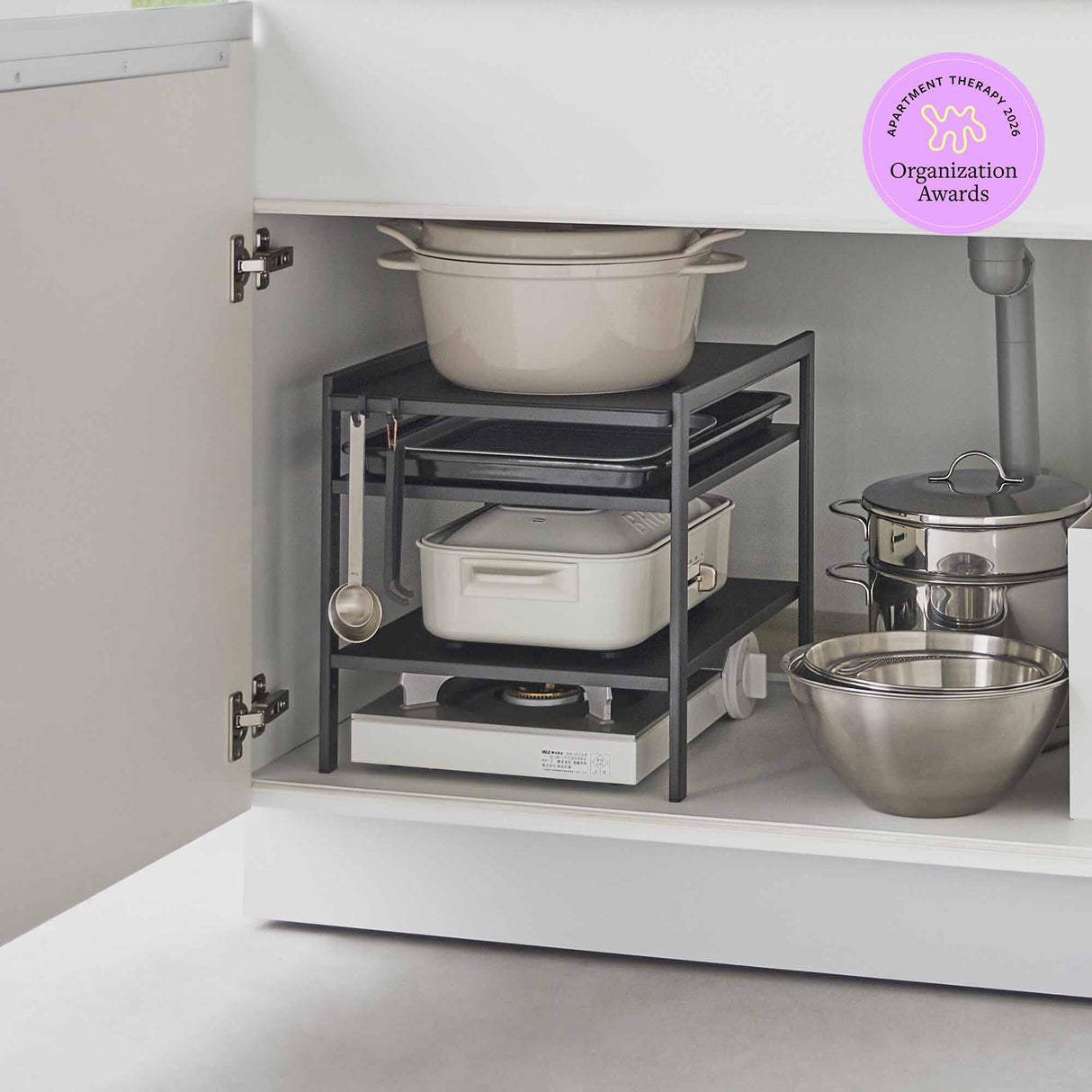 Three-Tier Cabinet Storage Rack (14" H) - Steel