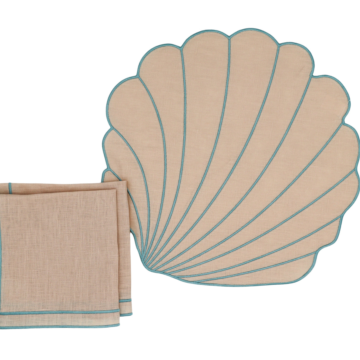 Tidal Shell Placemat - Set of 4-Placemat-Parc Decor