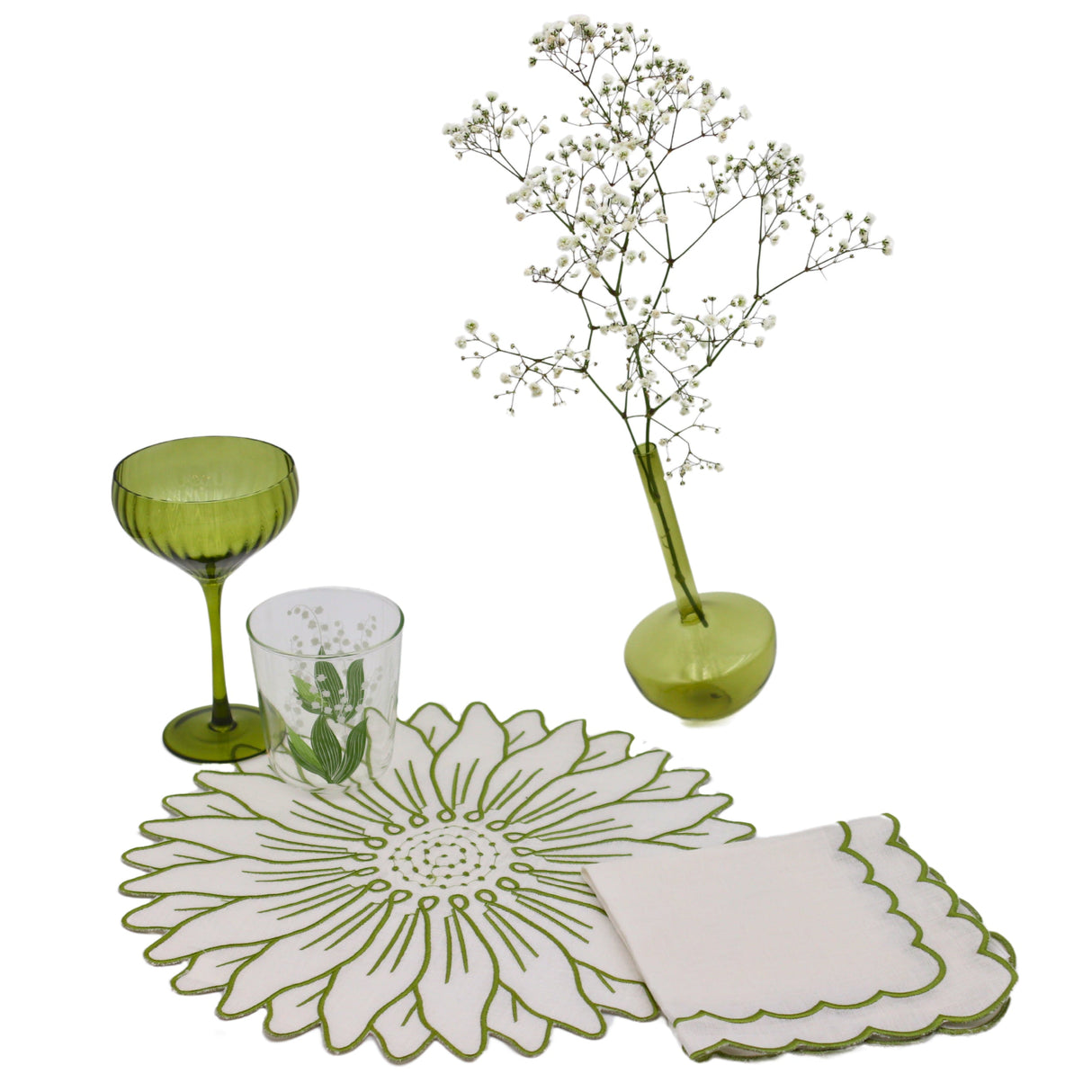 Tilted Sage Bud Vase - Pair-Decorative vase-Parc Decor