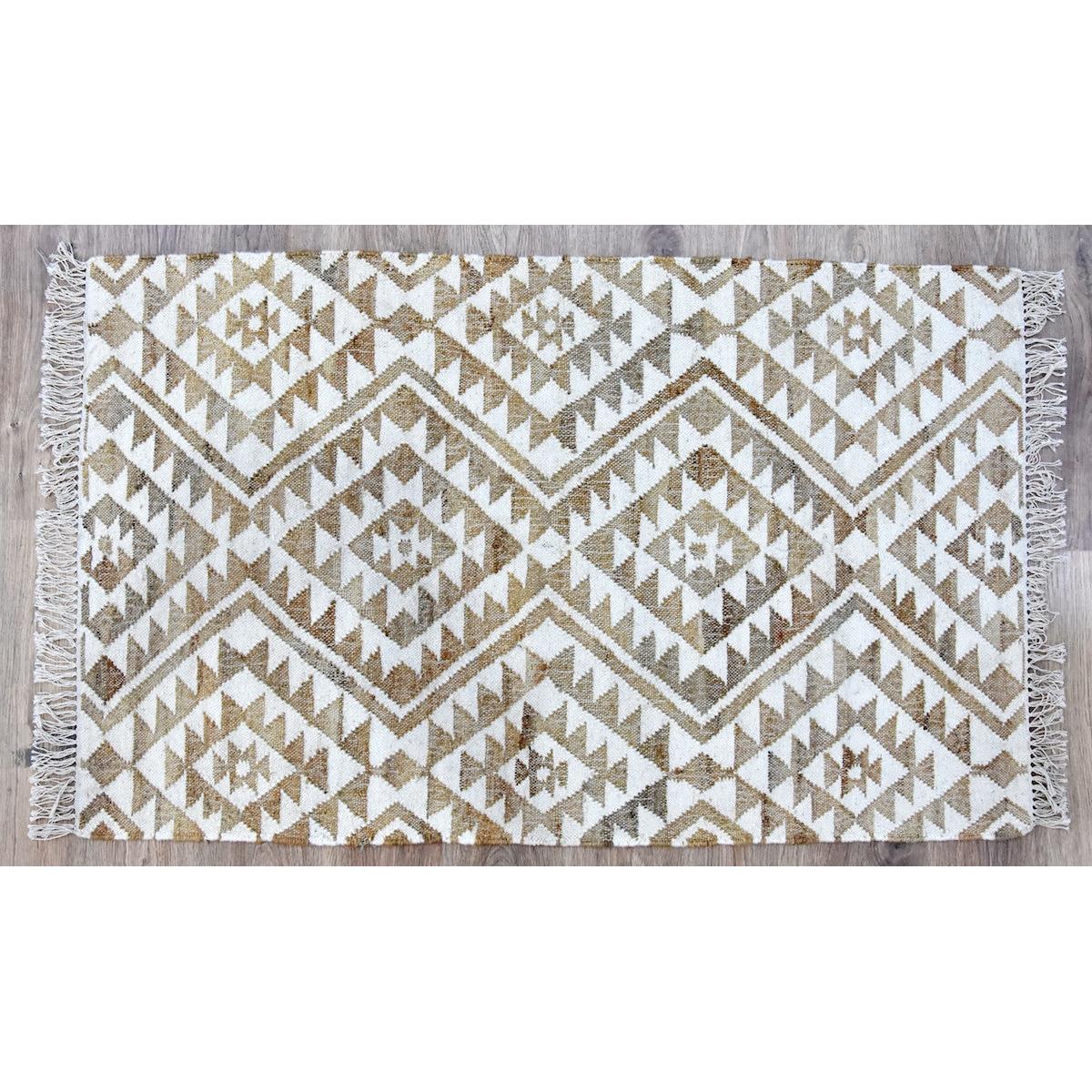 Timbergirl Kilim Beige Jute and Wool Handmade Rug
