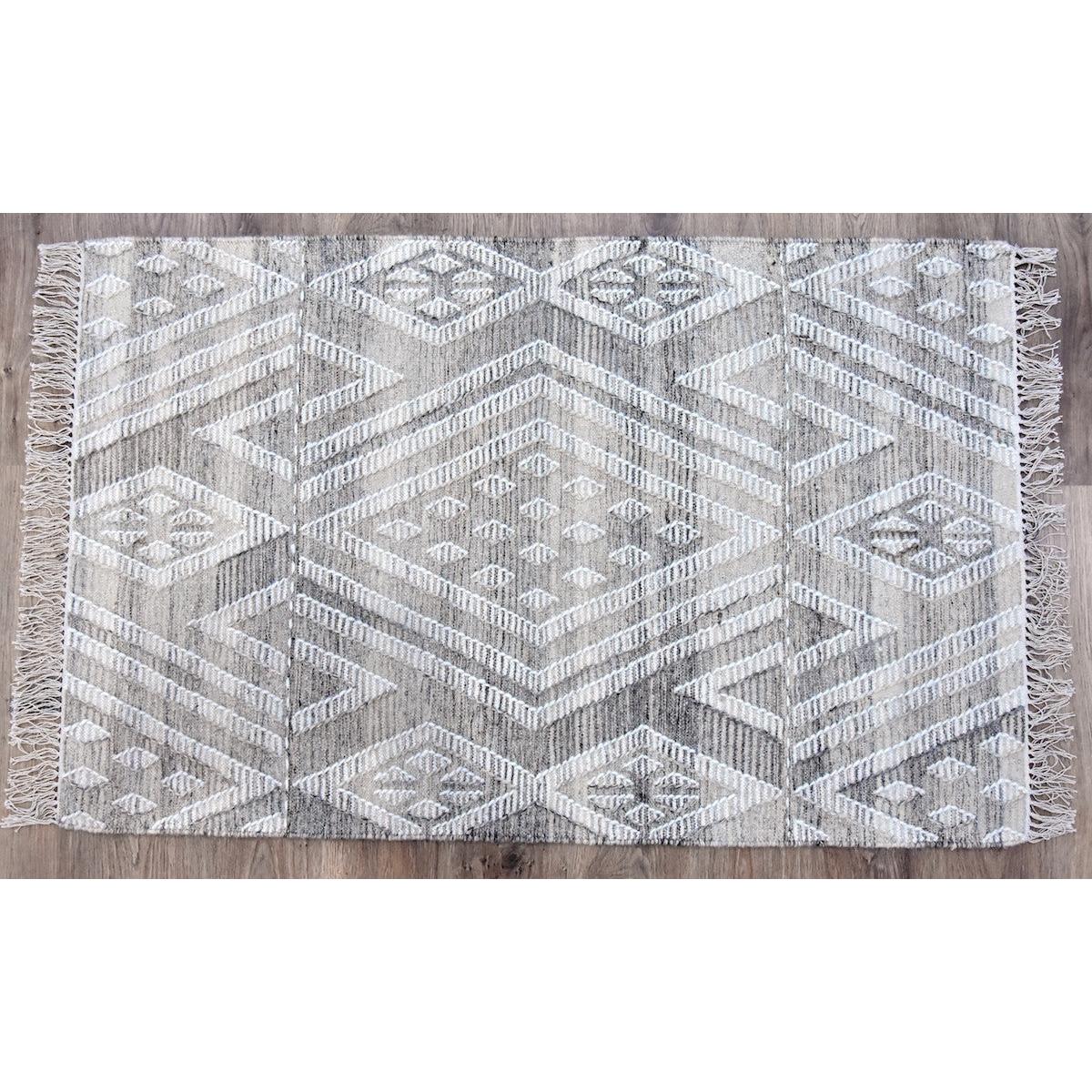 Timbergirl Kilim Sand Wool and Cotton Handmade Rug