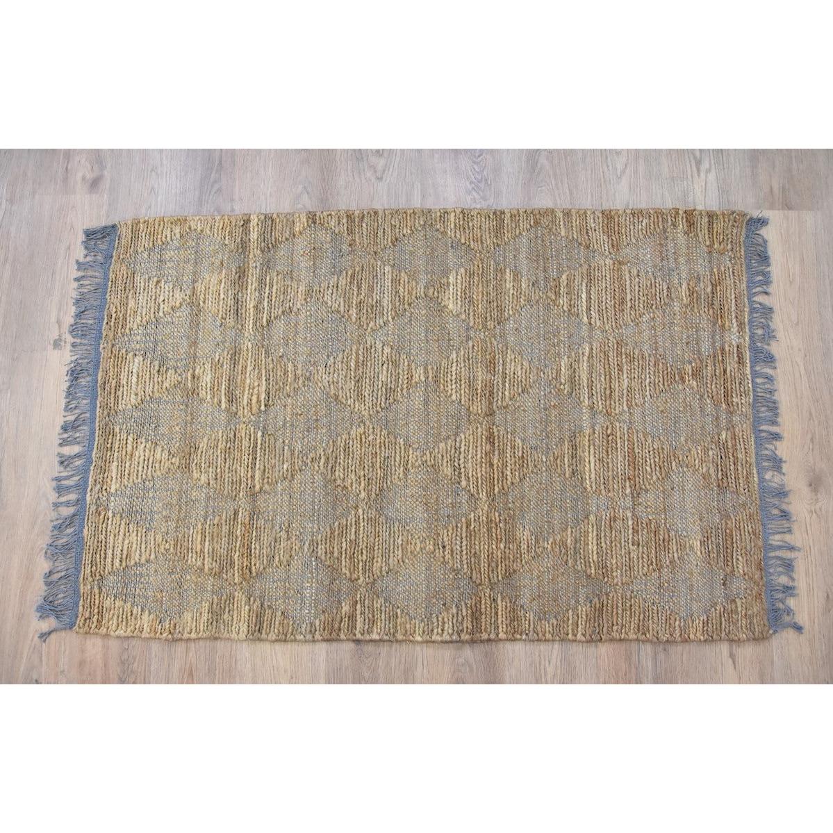 Timbergirl Natural Grey Jute and Cotton Handmade Rug