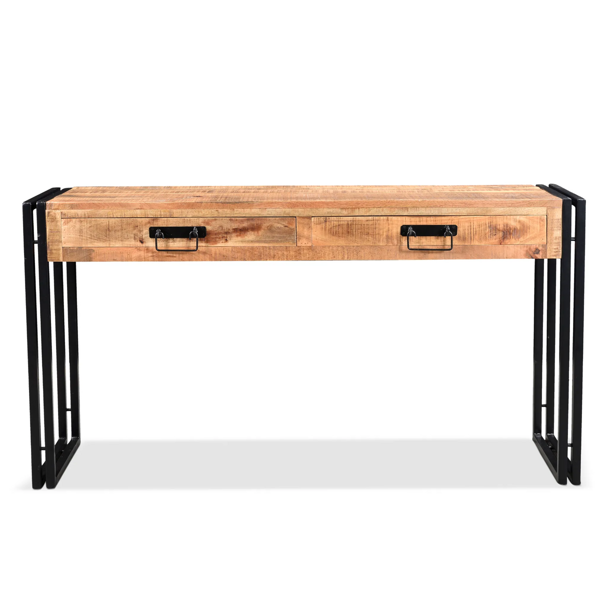 Timbergirl Reclaimed Mango Wood Console Table with Metal Legs-CONSOLE TABLE-Parc Decor
