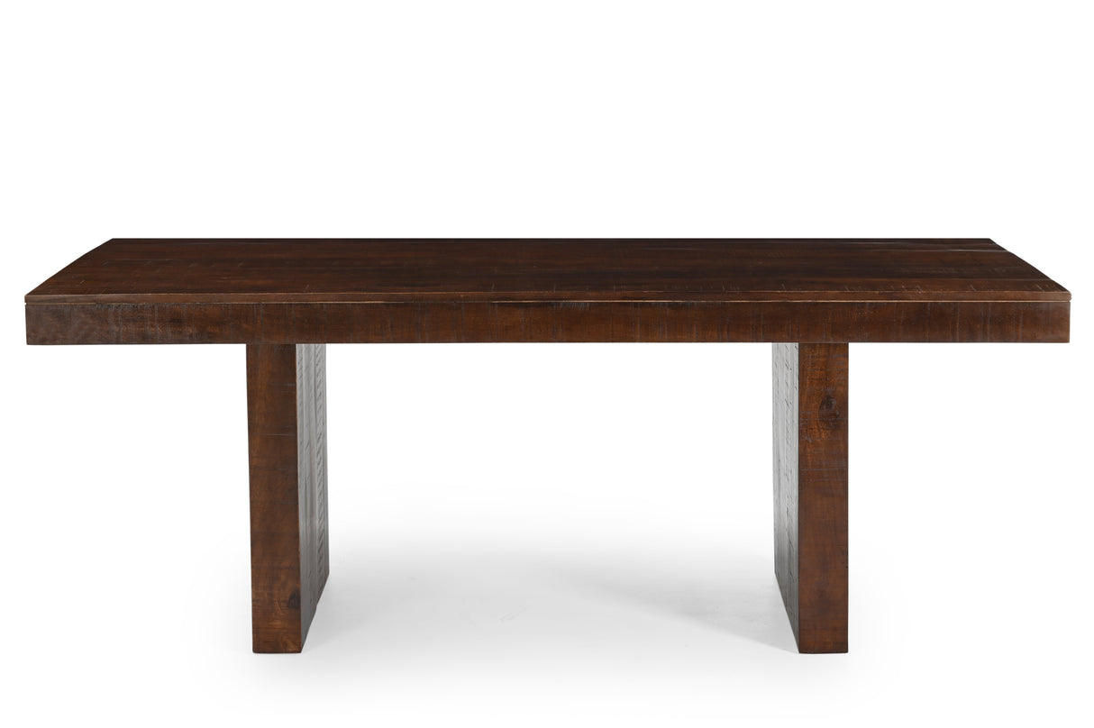 Timbergirl Solid Dark Mango Wood Dining Table - 80"-Dining Table-Parc Decor