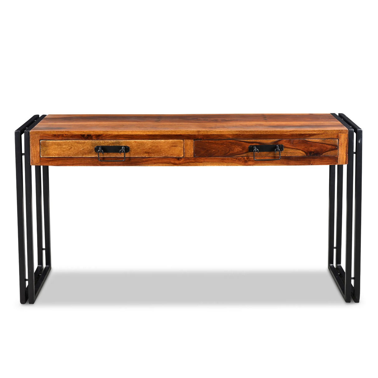 Timbergirl Solid Sheesham Wood Console Table with Metal Legs-CONSOLE TABLE-Parc Decor