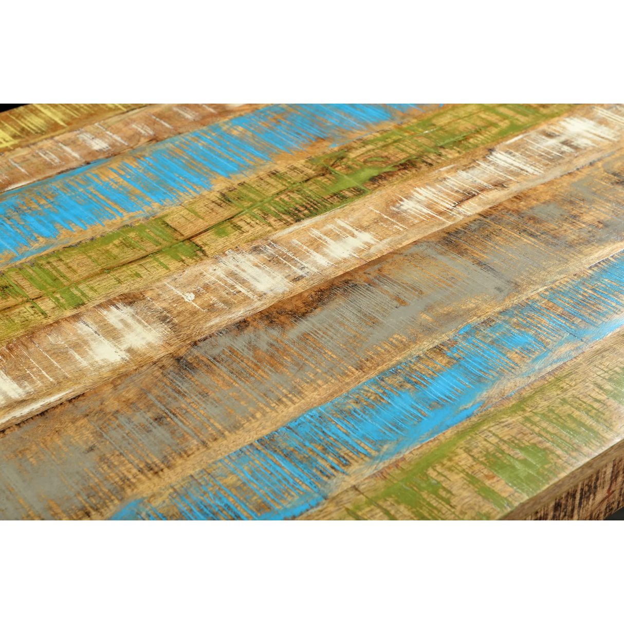 Timbergirl Suman Rustic Multicolor Dining Table-Dining Table-Parc Decor