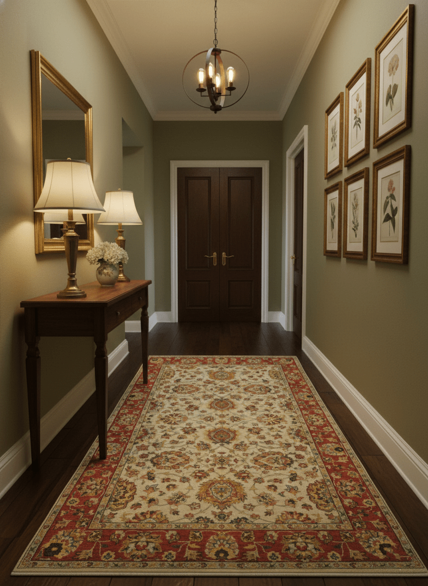 Traditional Heriz Design Beige And Brown 6x9 Hand Knotted Wool Area Rug