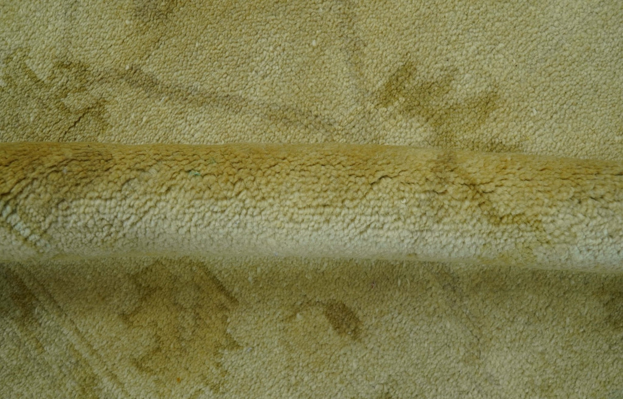 Traditional Oushak Design Brown And Beige Hand Knotted 4x6 Wool Area Rug