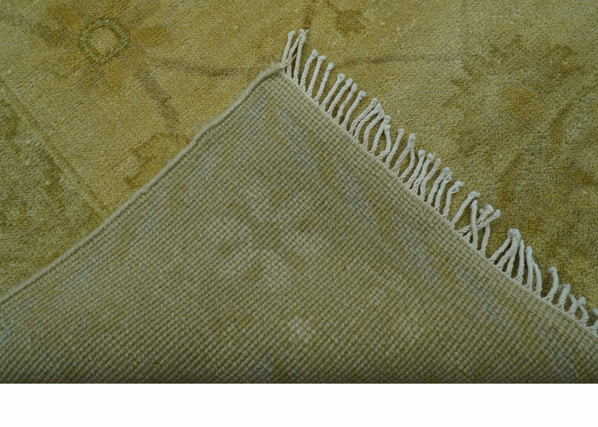 Traditional Oushak Design Brown And Beige Hand Knotted 4x6 Wool Area Rug