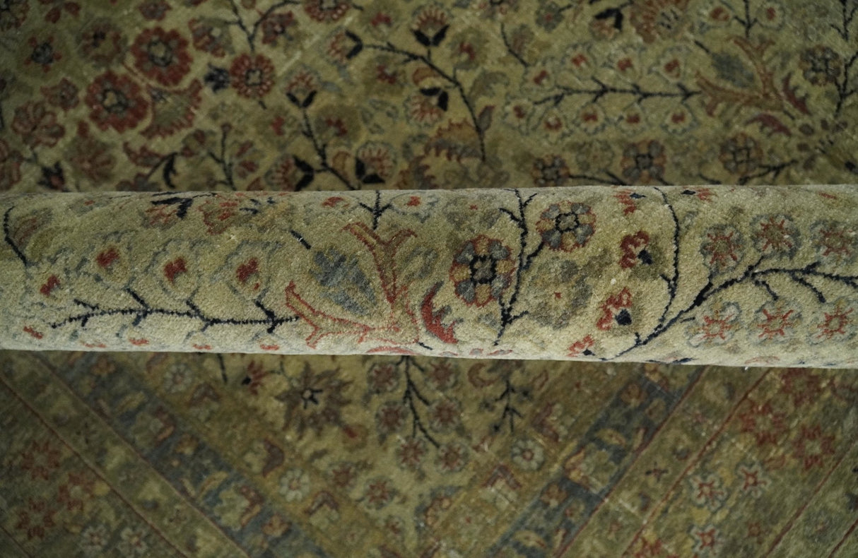 Traditional Persian Camel And Brown Hand Knotted Wool Area Rug