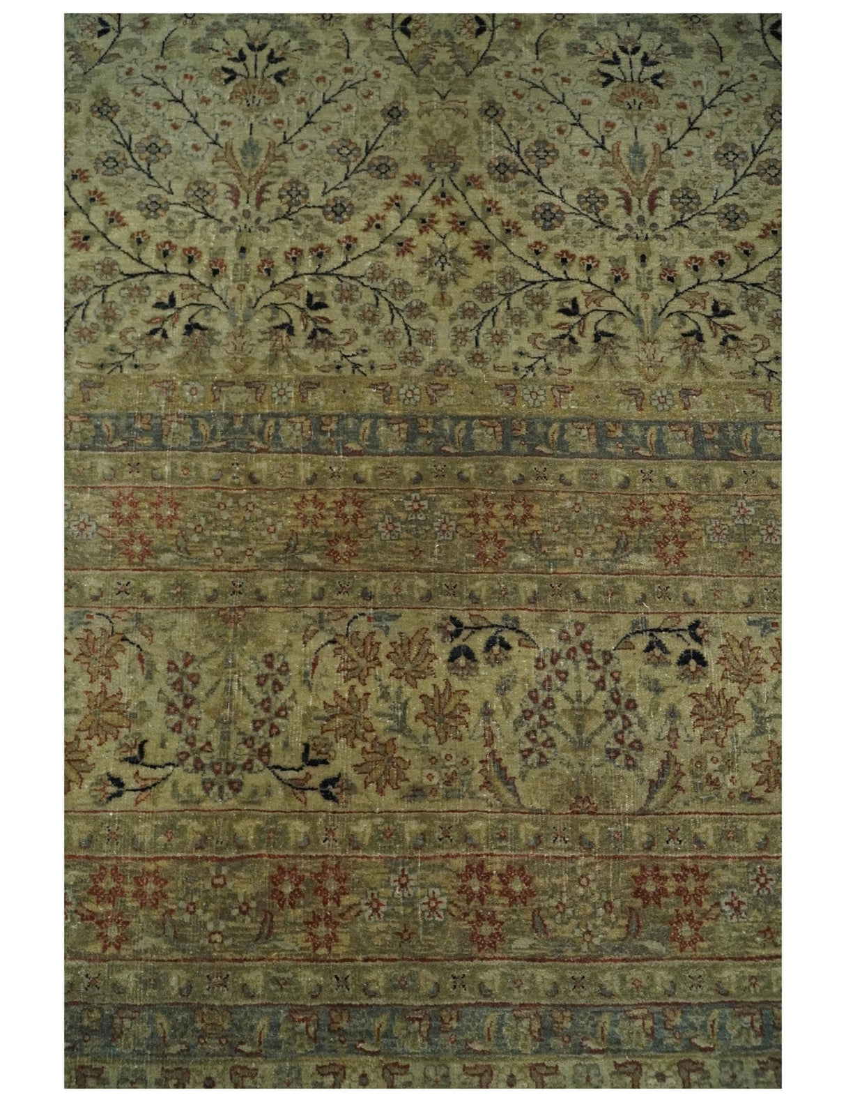 Traditional Persian Camel And Brown Hand Knotted Wool Area Rug