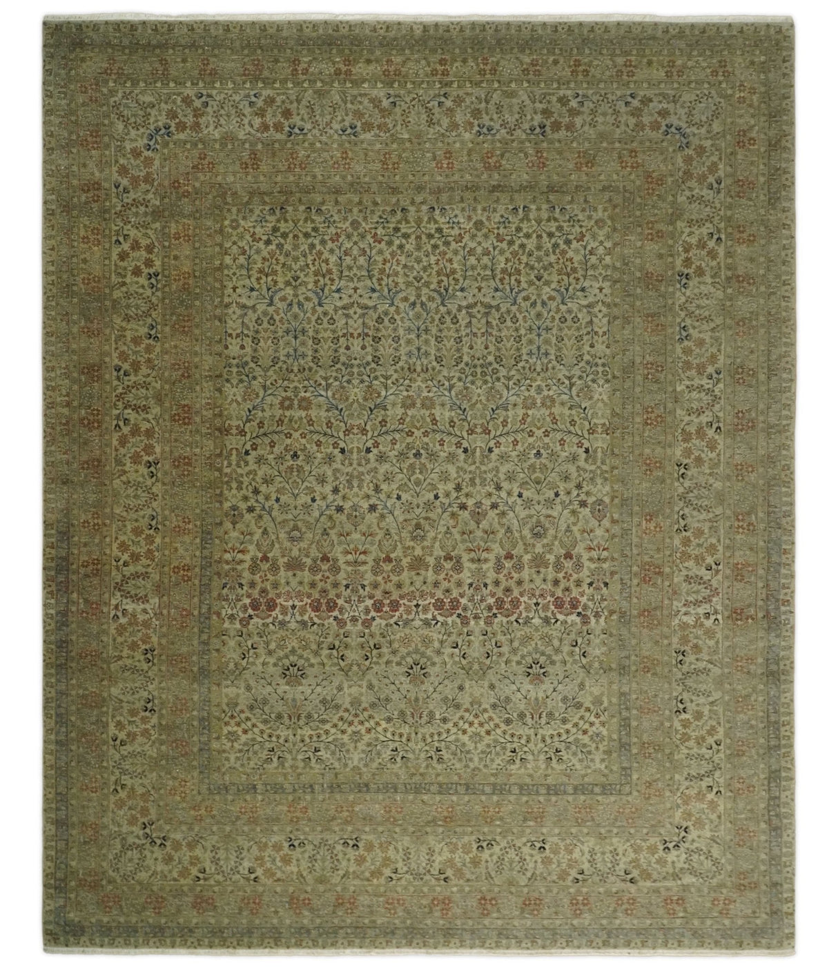 Traditional Persian Camel And Brown Hand Knotted Wool Area Rug