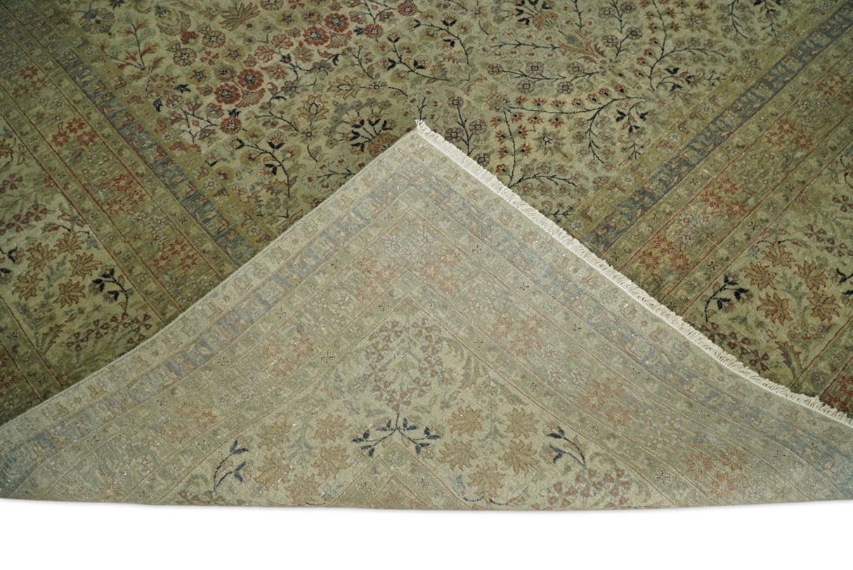 Traditional Persian Camel And Brown Hand Knotted Wool Area Rug