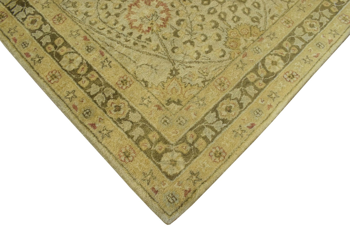 Traditional Style Gold Hand Tufted Wool Area Rug