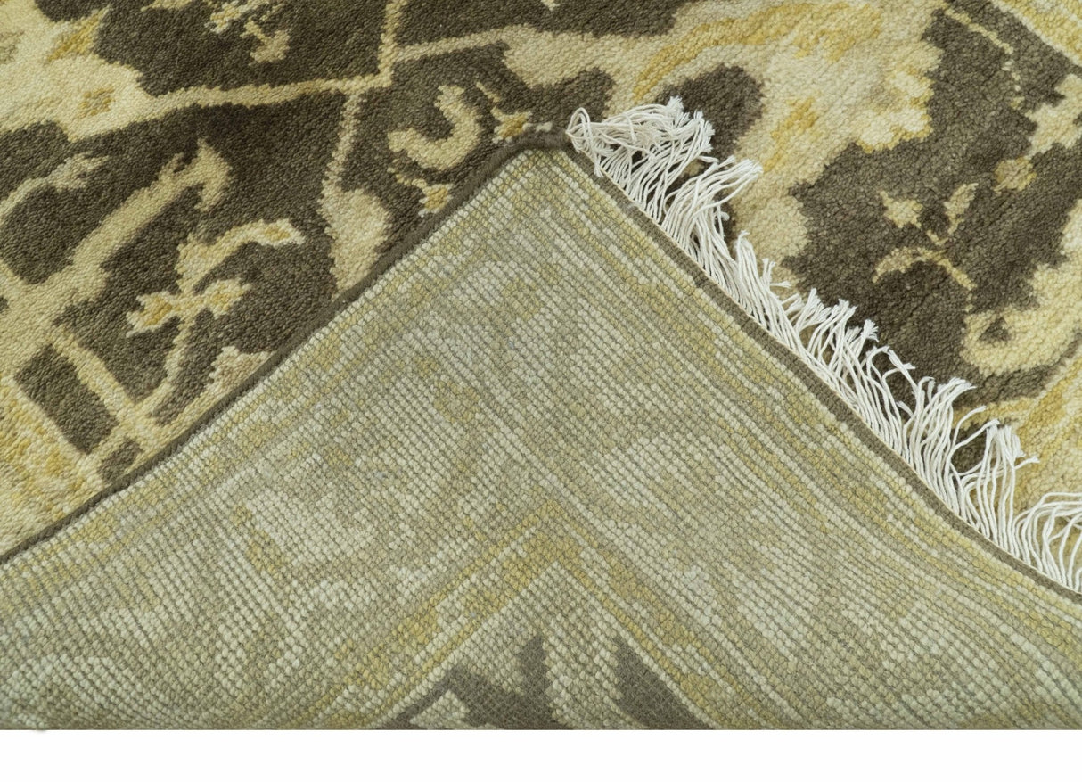 Traditional Turkish Oushak Design Beige And Brown 3x5 Hand Knotted Wool Area Rug