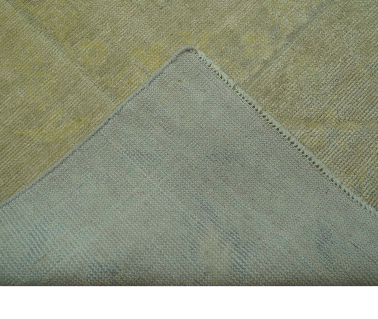 Traditional Turkish (Oushak) Design Gold And Gray Hand Knotted 8x10 Wool Area Rug