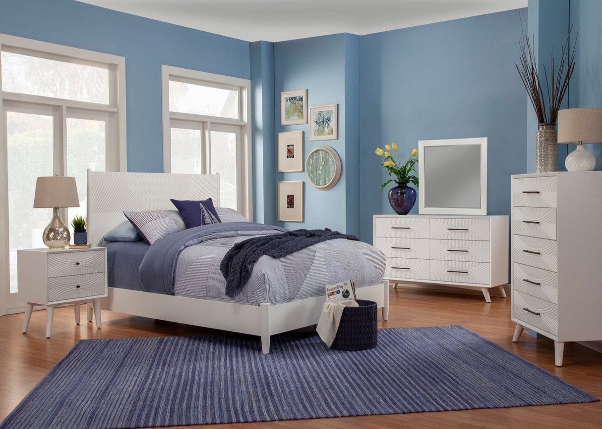 Tranquility Bed, White-Beds-Parc Decor