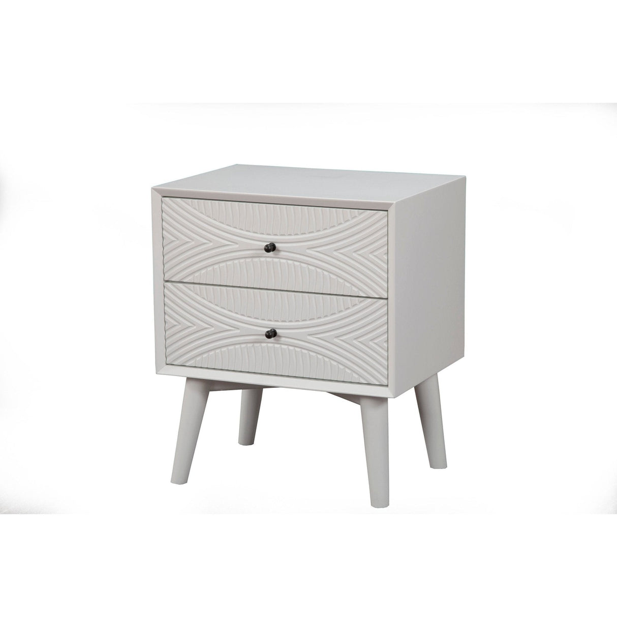 Tranquility Nightstand, White-Nightstands-Parc Decor