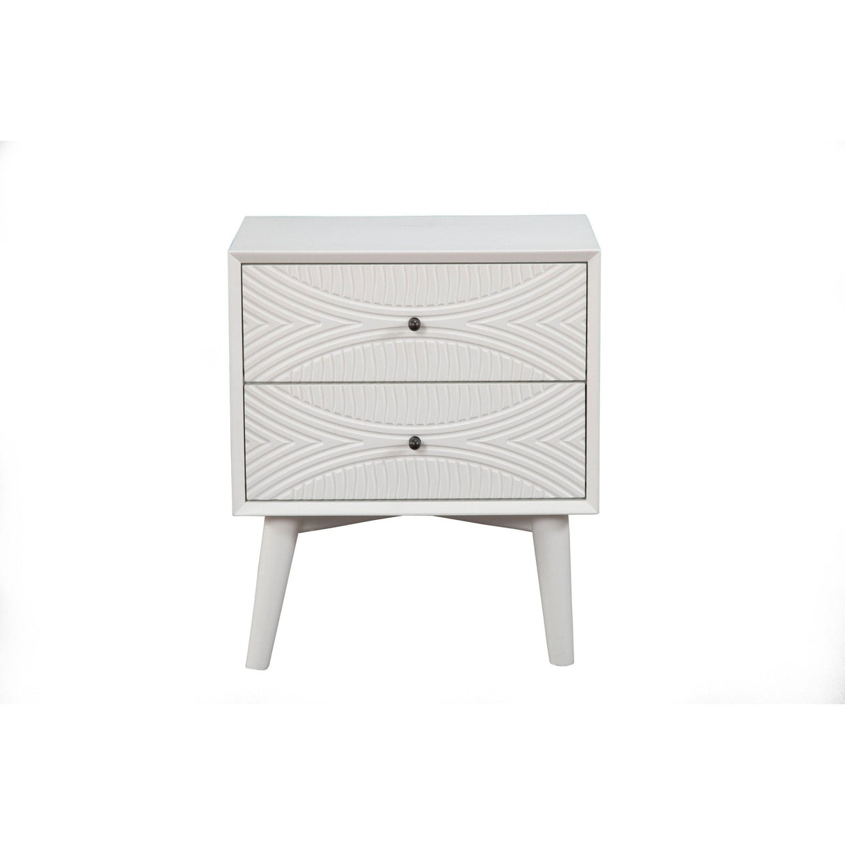 Tranquility Nightstand, White-Nightstands-Parc Decor