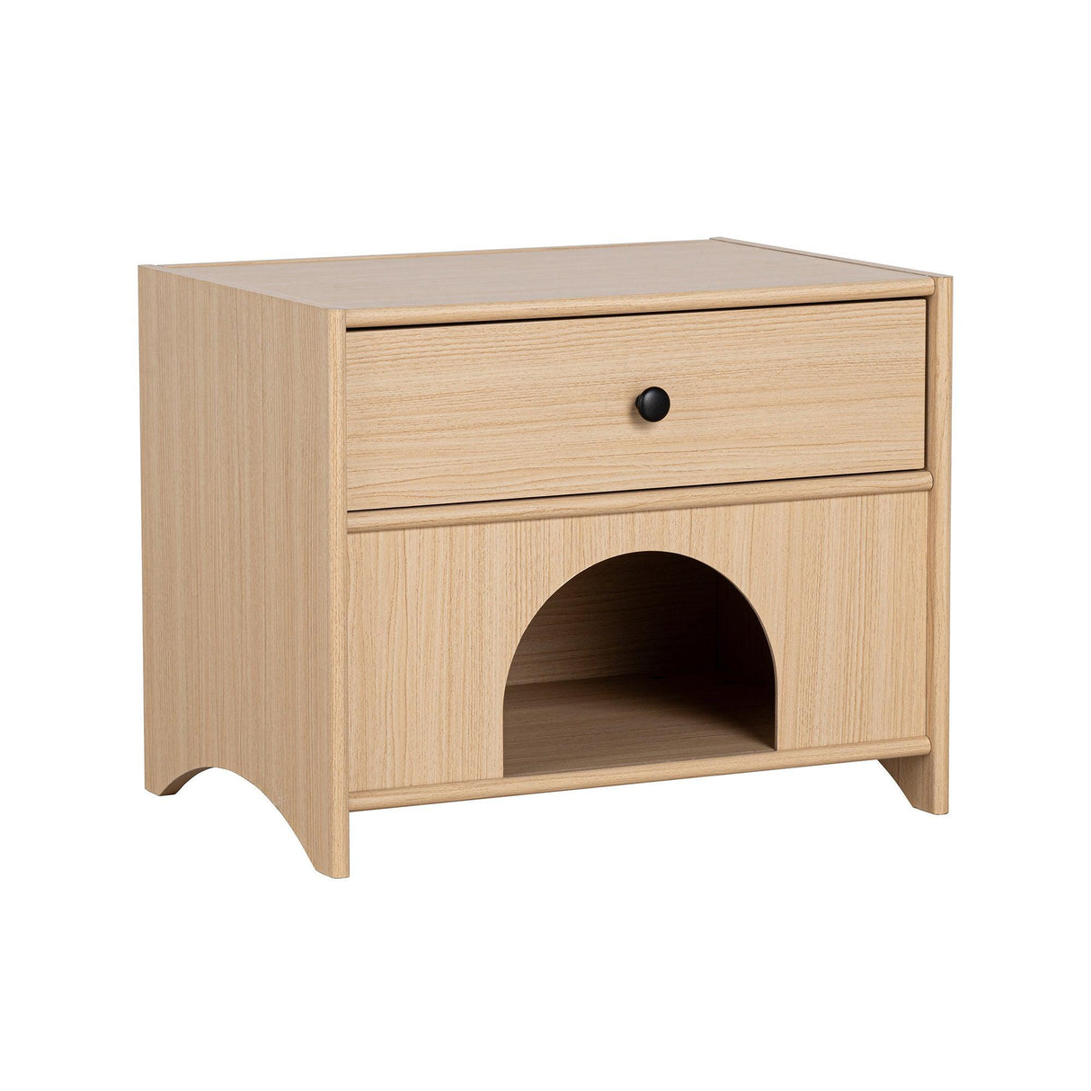 Travis Modern Natural 22-inch Side Table with Pet-Friendly Nook-边桌-Parc Decor
