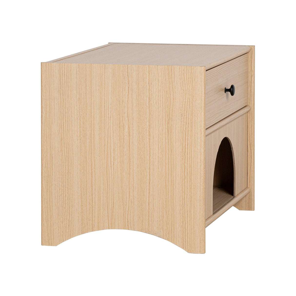 Travis Modern Natural 22-inch Side Table with Pet-Friendly Nook-边桌-Parc Decor