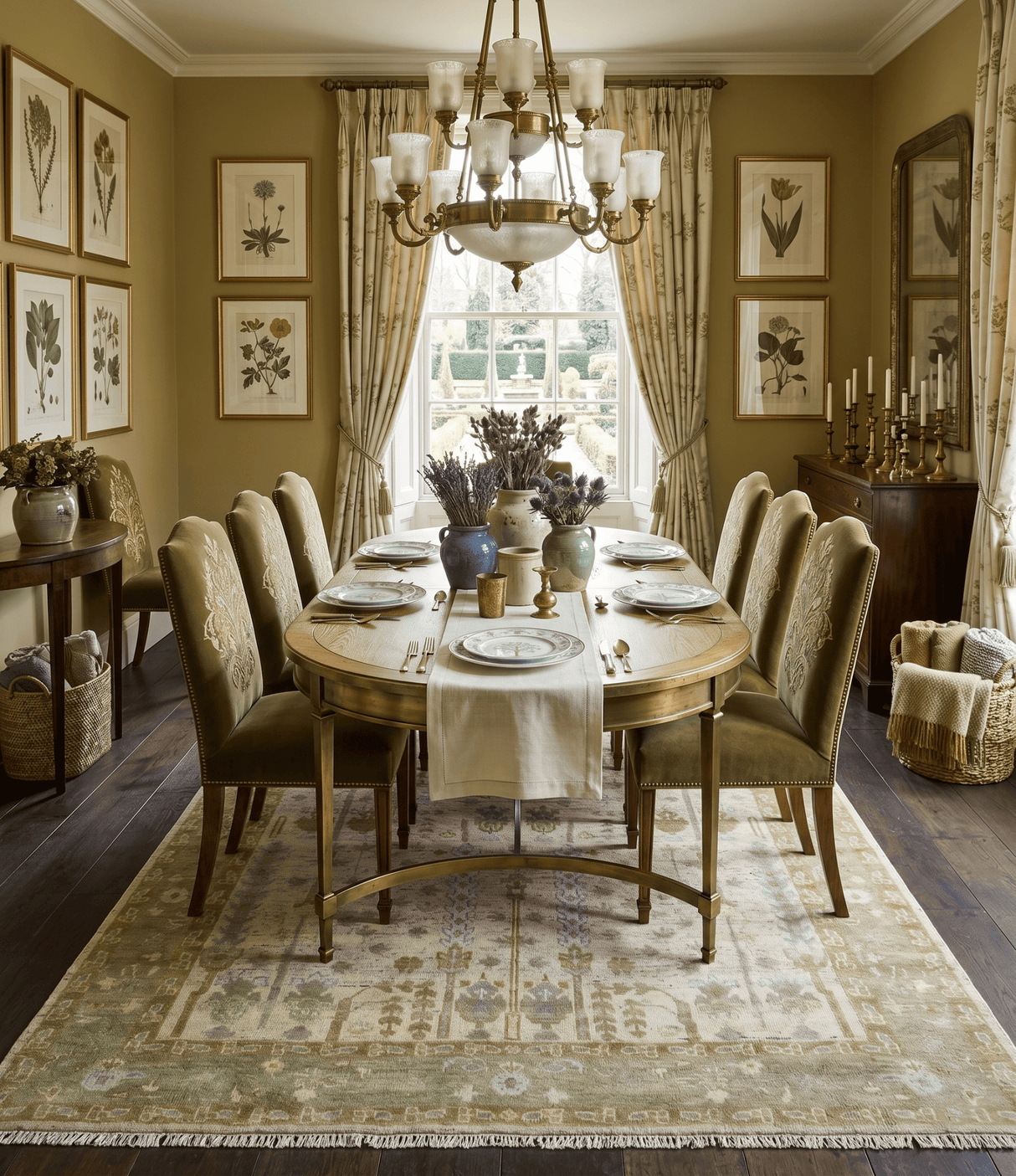 Tree of life Beige, Purple and Olive Hand Knotted Traditional Floral Custom Made wool rug