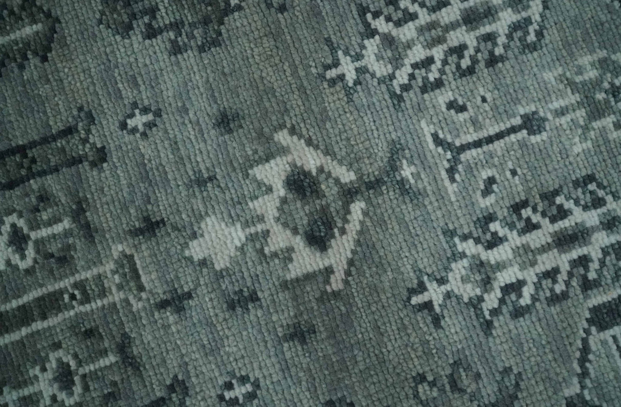 Tree of life Gray, Charcoal and Ivory Hand knotted Traditional Floral Multi Size wool Area Rug