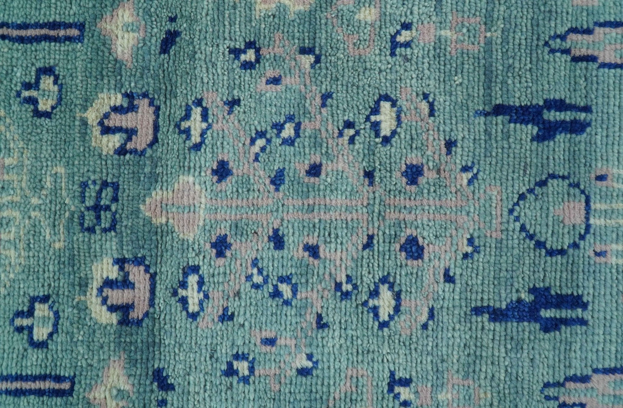 Tree of life Teal And Blue Hand knotted 4x6 Wool Area Rug