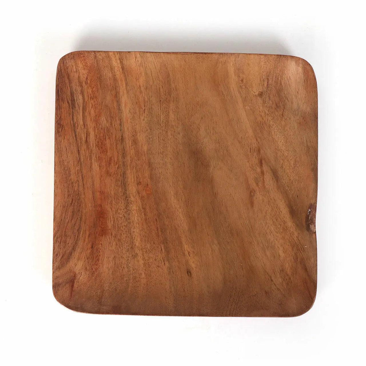 Tressa Acacia Wood Square Plates (Set of 3)