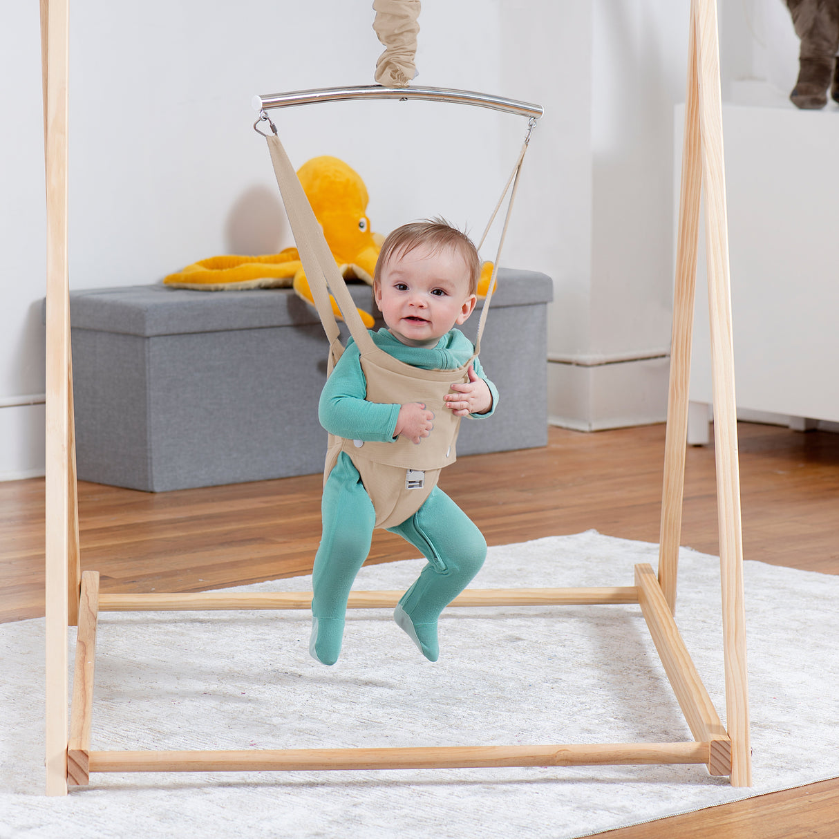 Tulip – Foldable Baby Bouncer - Beige-Indoor-Parc Decor