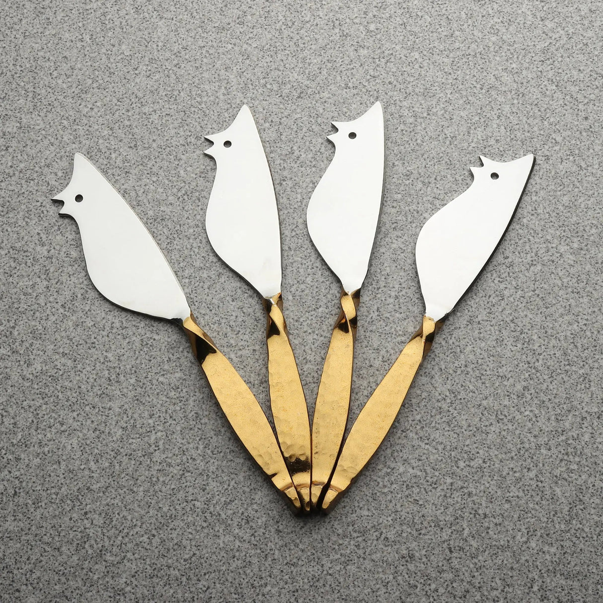 TWISTED URBAN RATONCITO CHEESE SPREADER/KNIFE 4 PC. SET-cheese knives-Parc Decor