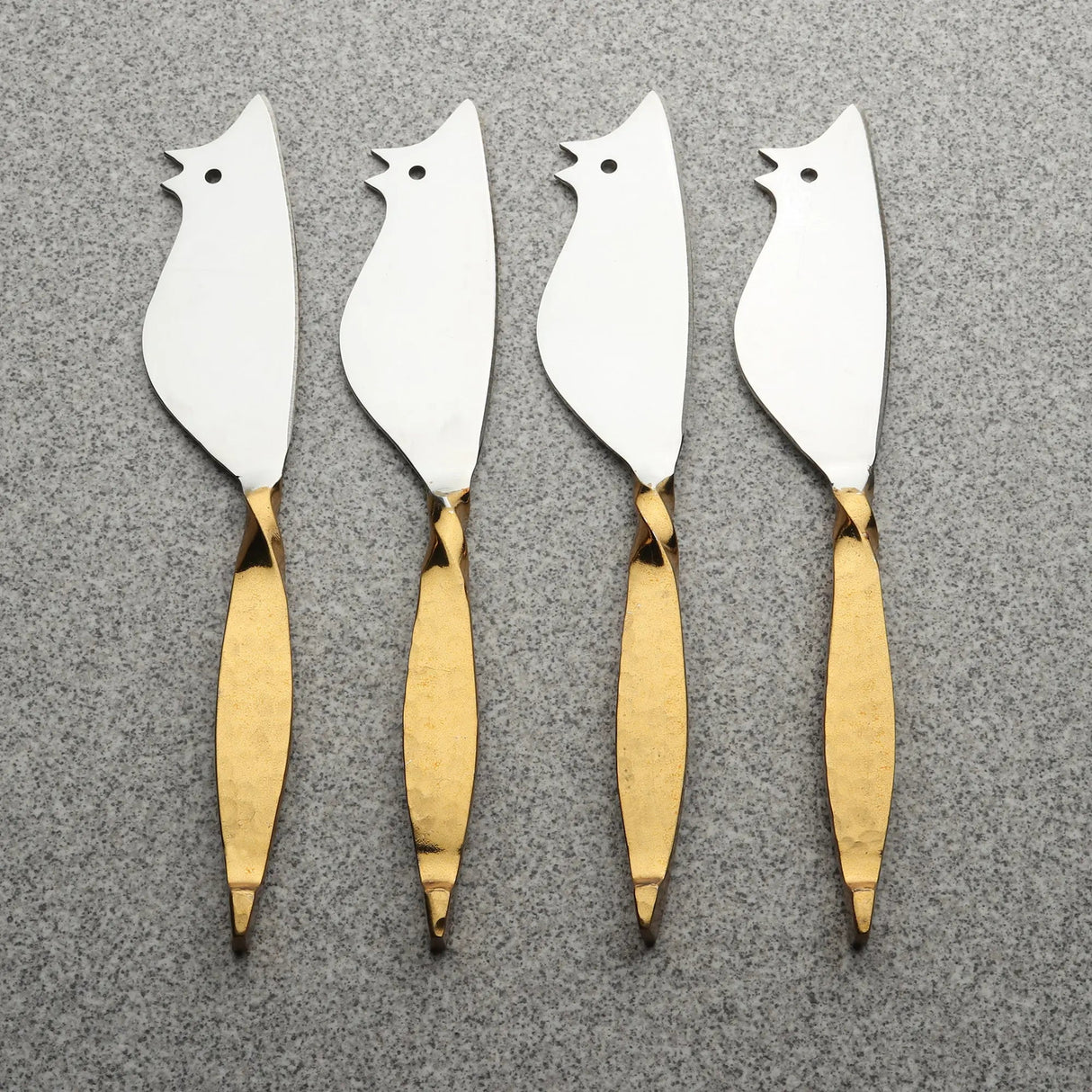 TWISTED URBAN RATONCITO CHEESE SPREADER/KNIFE 4 PC. SET-cheese knives-Parc Decor