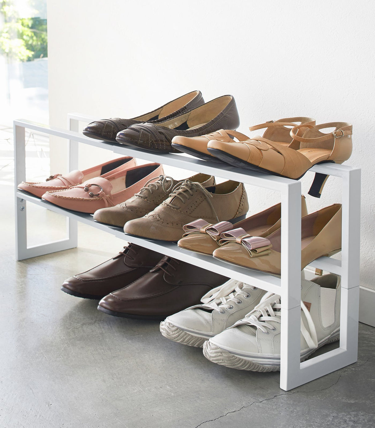 Two-Tier Expandable Shoe Rack (11.8" H) - Steel